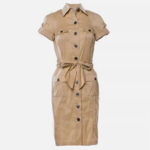 Diane Von Furstenberg Clive Khaki Safari Dress, Size 2